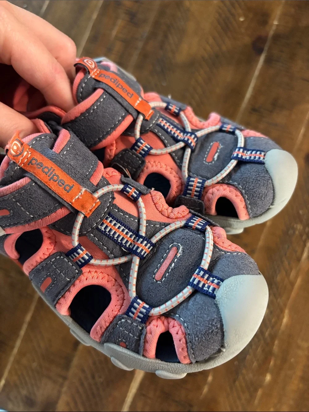 pediped Canyon Flex in Red and Blue Upper Kids Toddler Size 29 EU or US 12